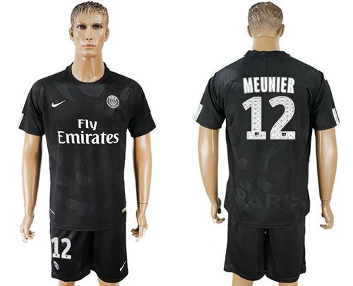 Paris Saint-Germain #12 Meunier Sec Away Soccer Club Jersey